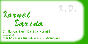 kornel darida business card